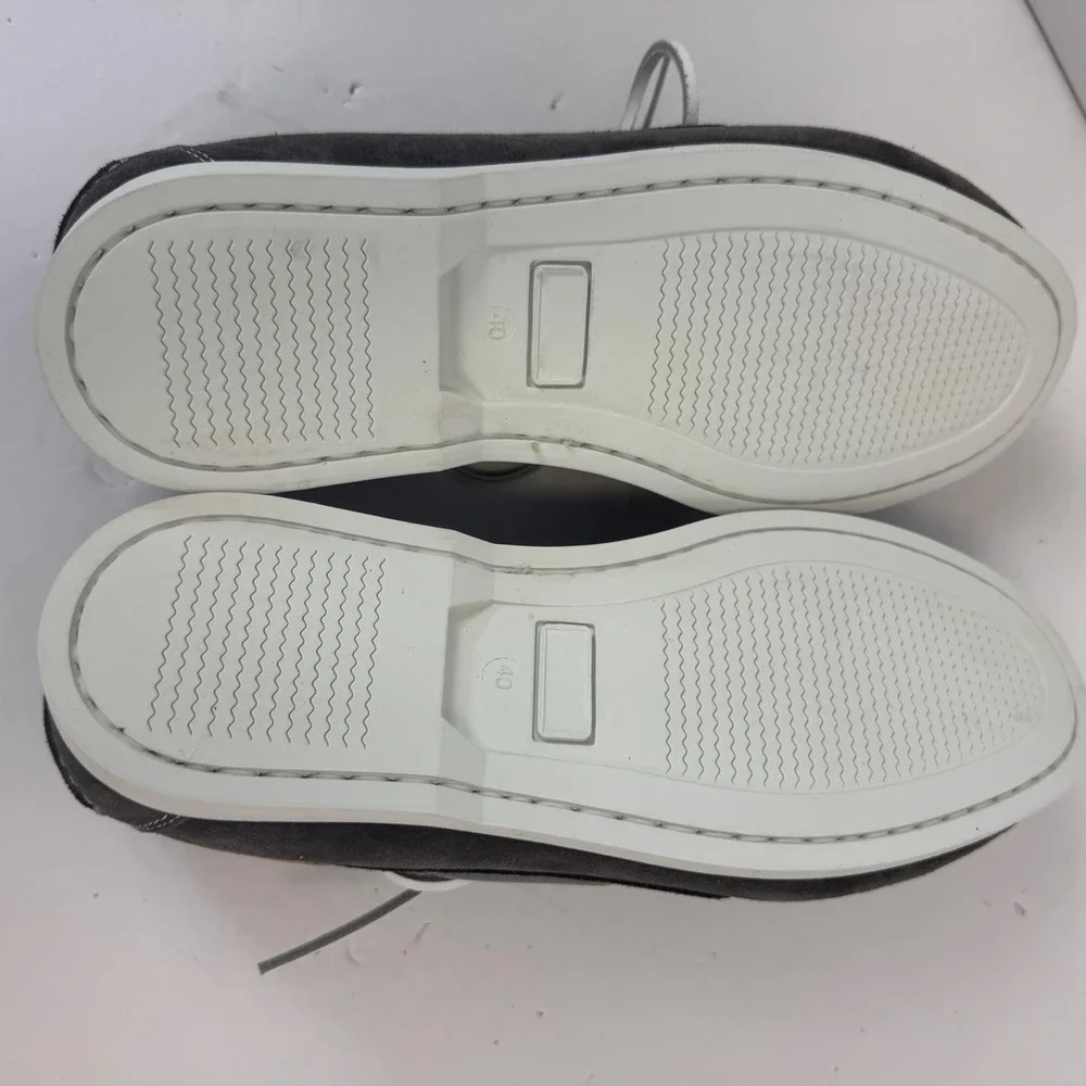 Oliver Cabell Mens Boat Shoe Slate Suede Grey Deck Shoes Size 40 US 7 NEW